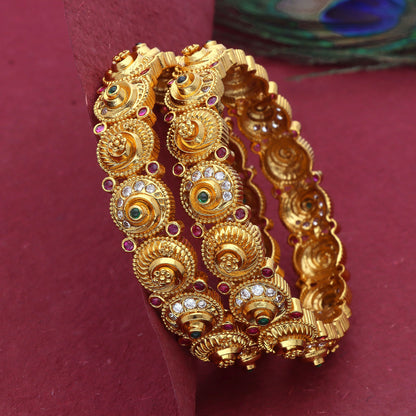 Antique Kempu Bangle ZBGL10742