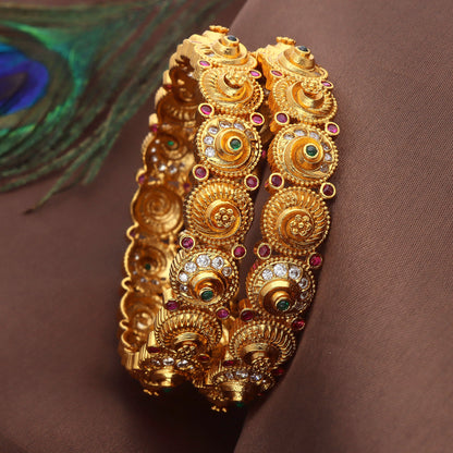 Antique Kempu Bangle ZBGL10742
