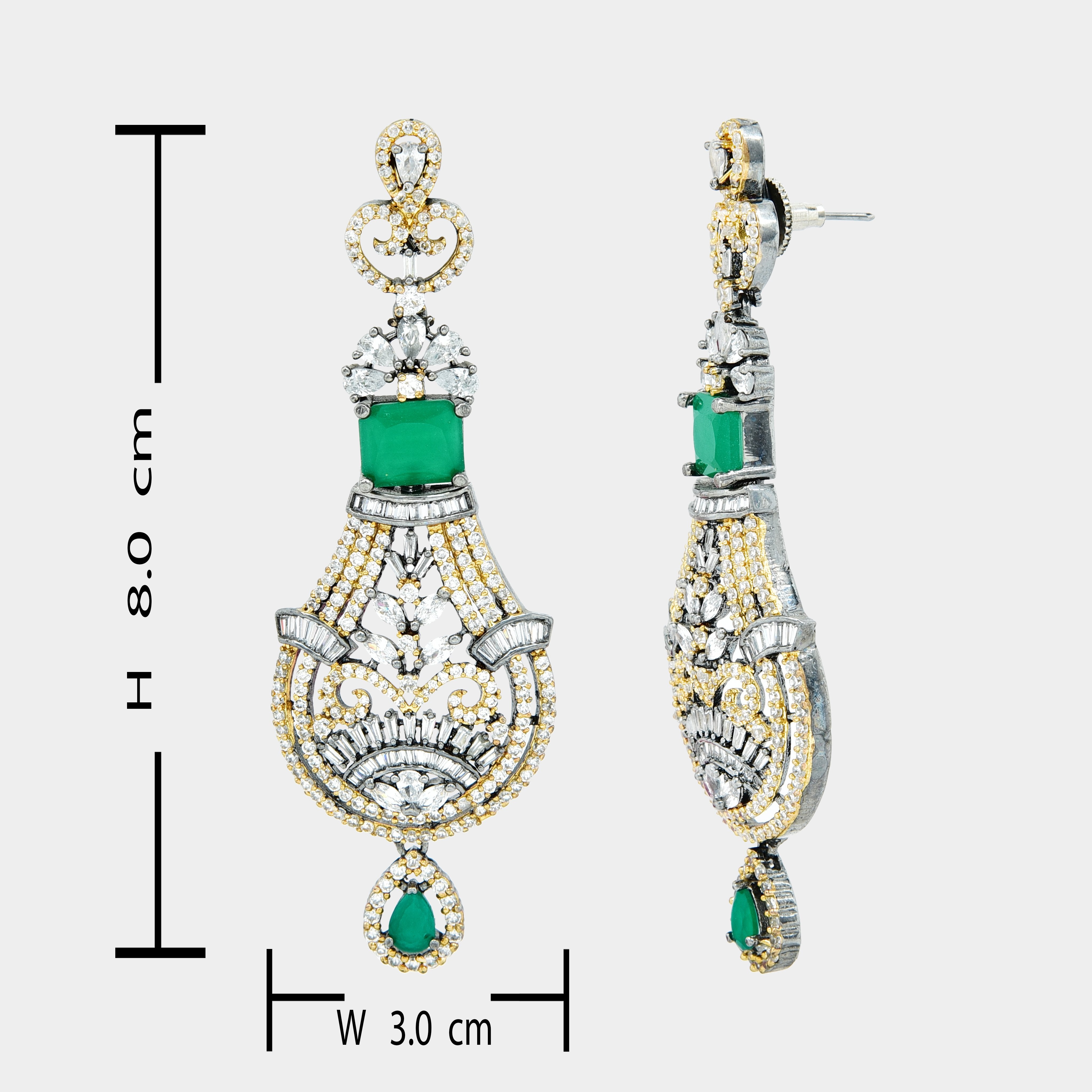 Floral Design CZ Earrings – Putstyle
