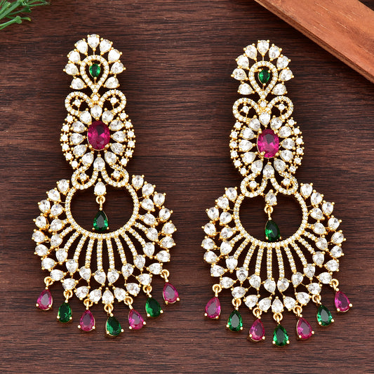 Zirconia Dangler Earrings