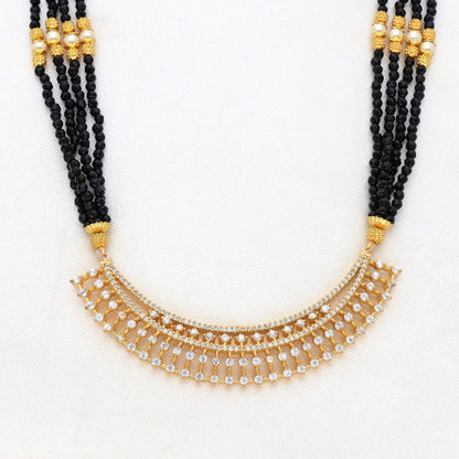 Zirconia Black Bead Mangalsutra
