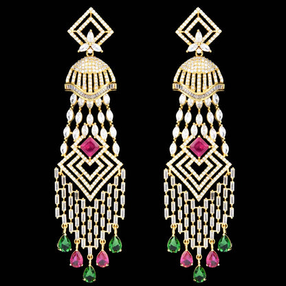 Designer Fancy Zirconia Earrings 64282