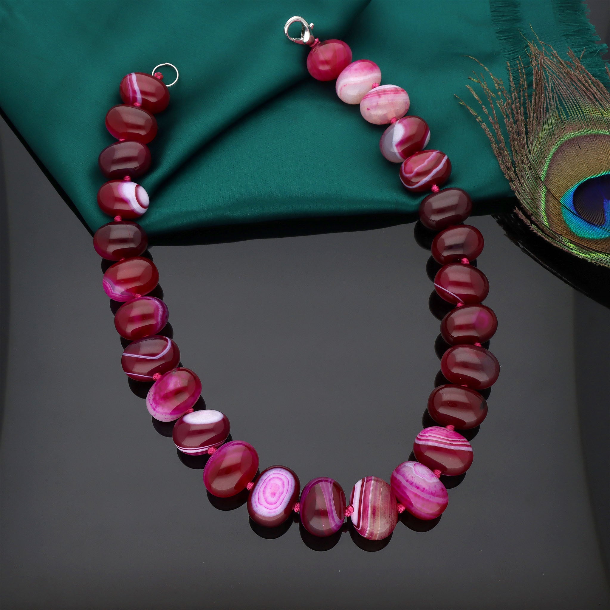 African beaded layered jewelry set royal purple | NAHERI