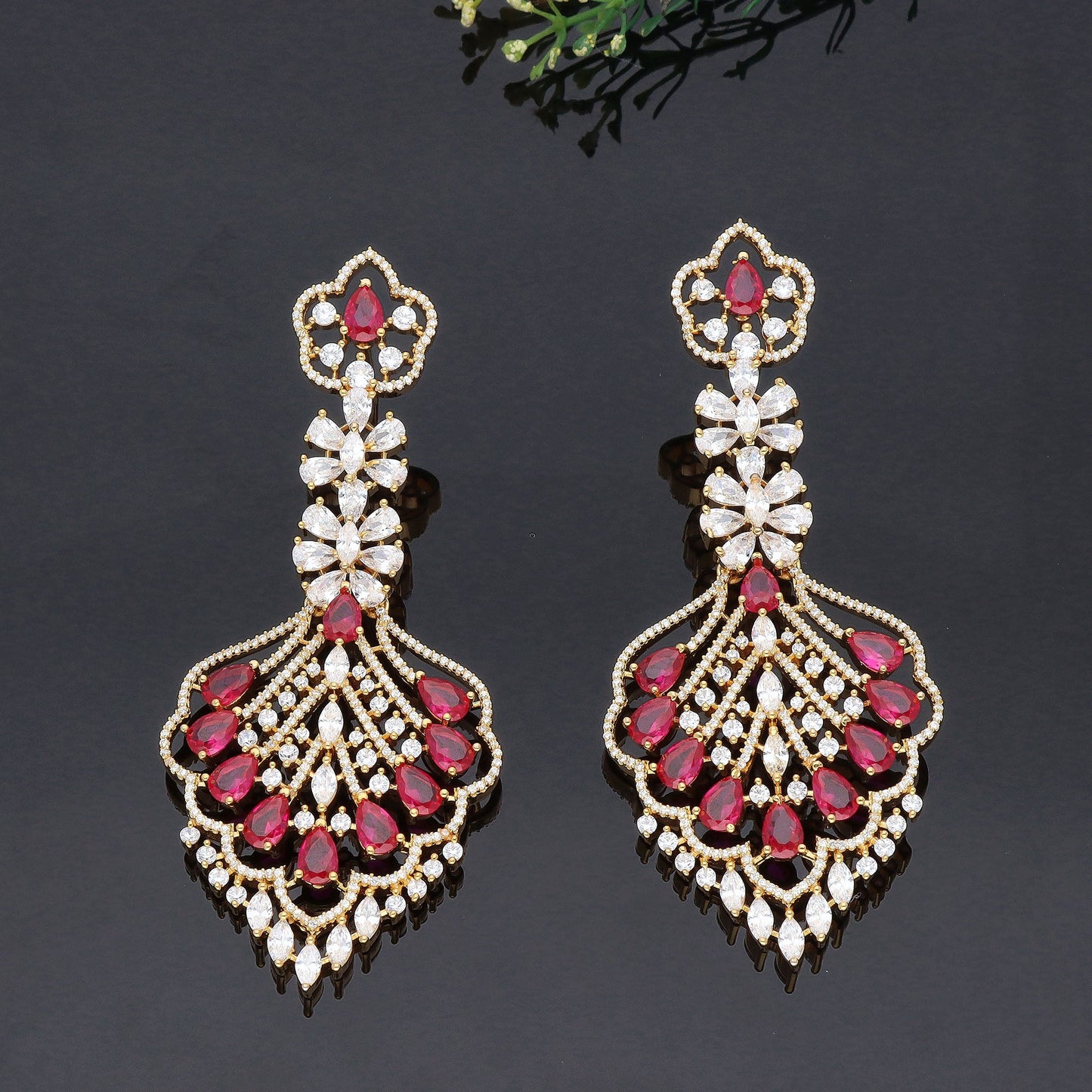 Zirconia Dangler Earrings