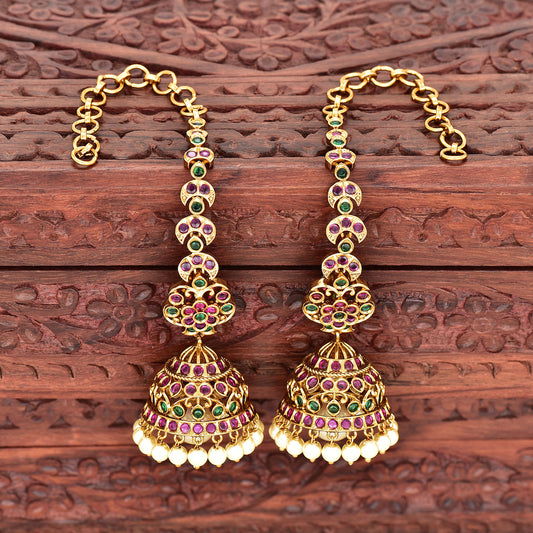 Antique Zirconia  Jhumka Earrings