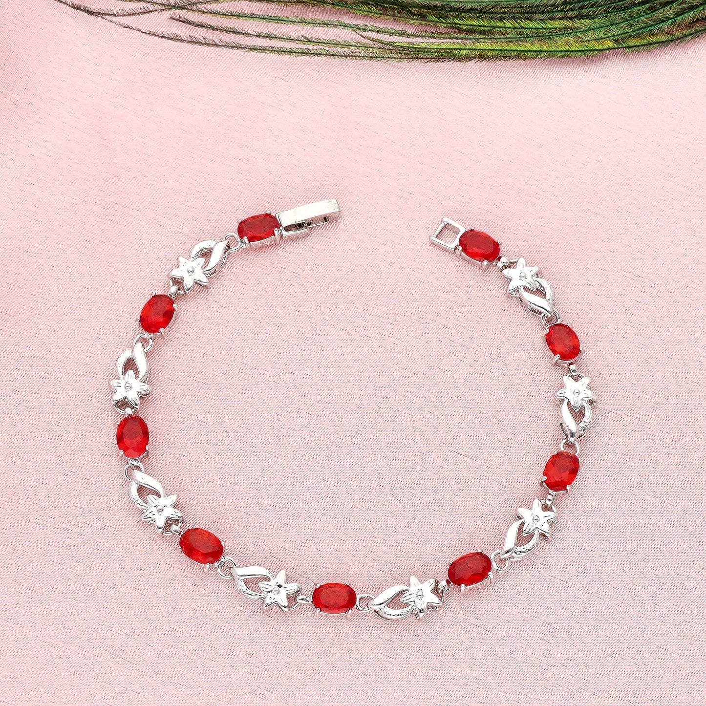 Designer Rhodhium Chain Bracelet 100946