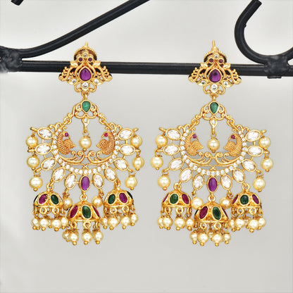 Kempu Chandbali Earrings