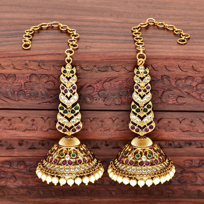 Antique Zirconia  Jhumka Earrings