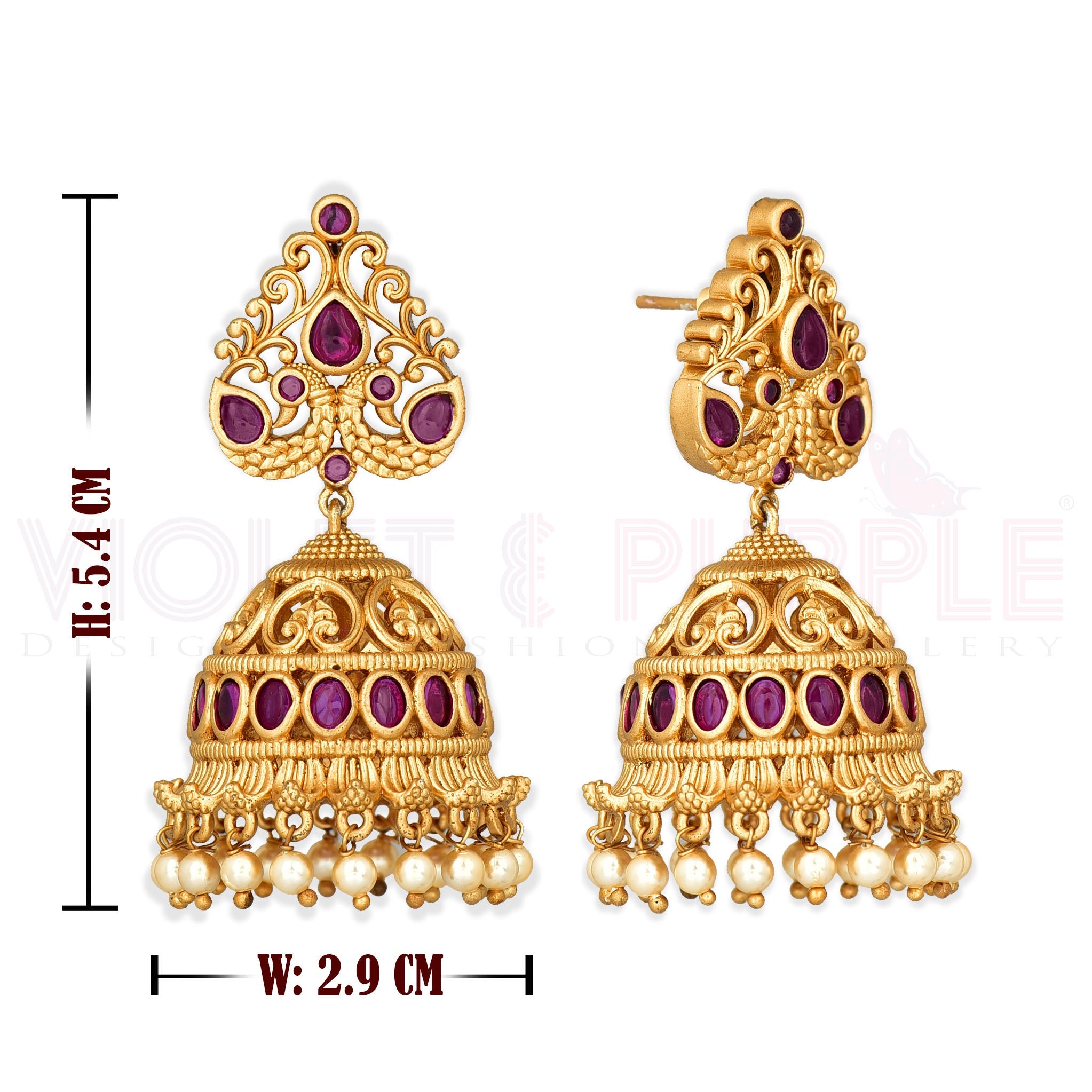 Buy Gold-Toned & Blue Earrings for Women by Sohi Online | Ajio.com